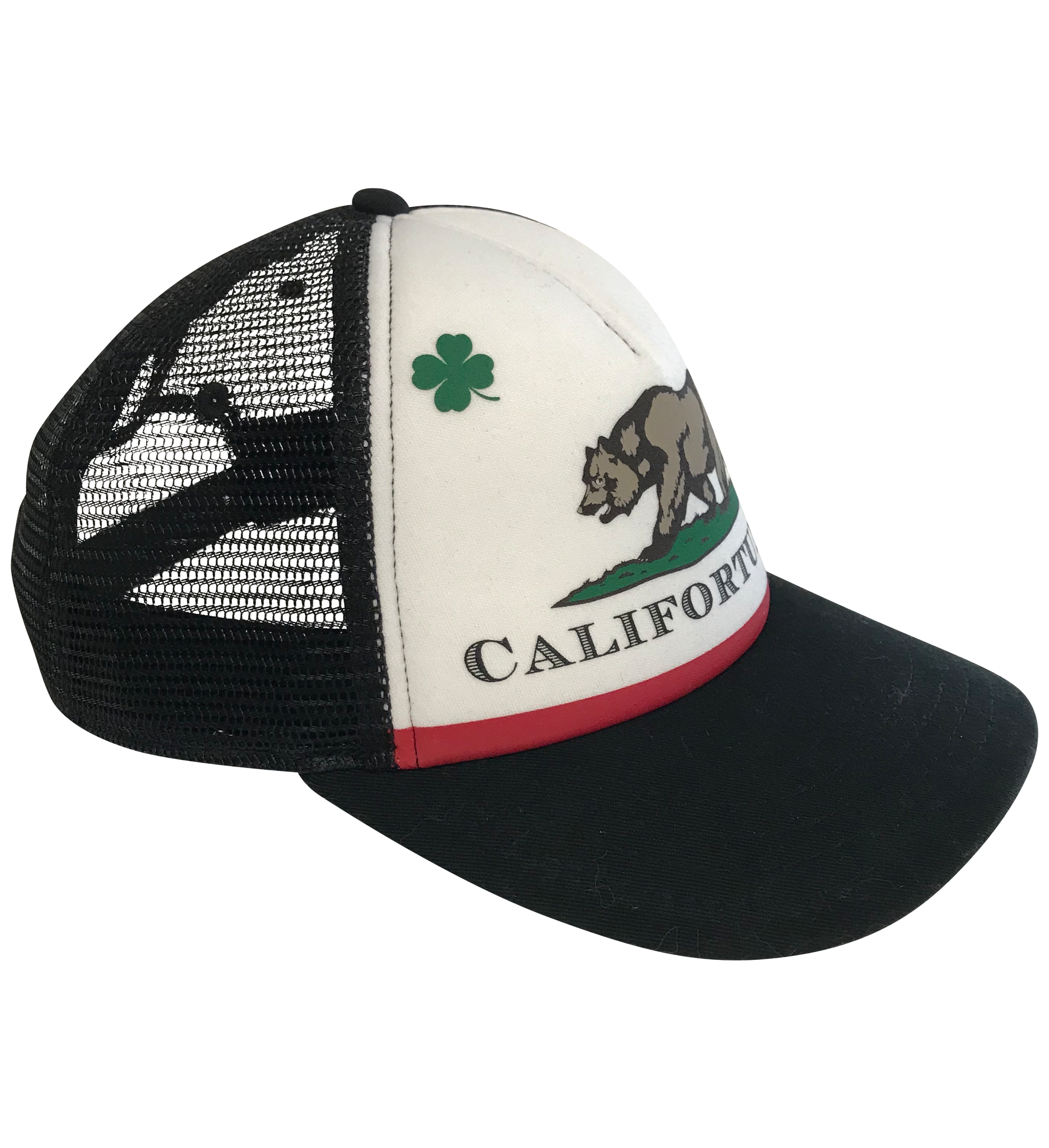 Califortunate Black & White Trucker Hat