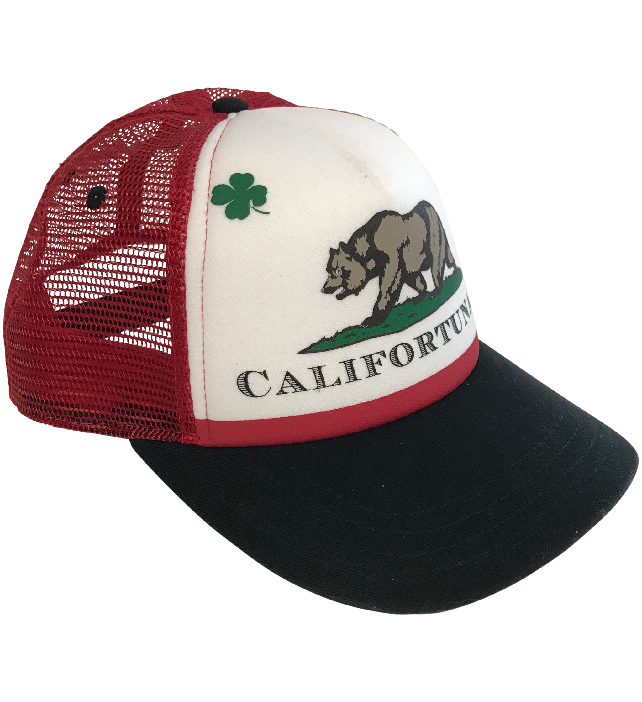 Califortunate Red & Black Trucker Hat