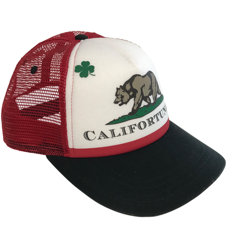 Califortunate Red & Black Trucker Hat